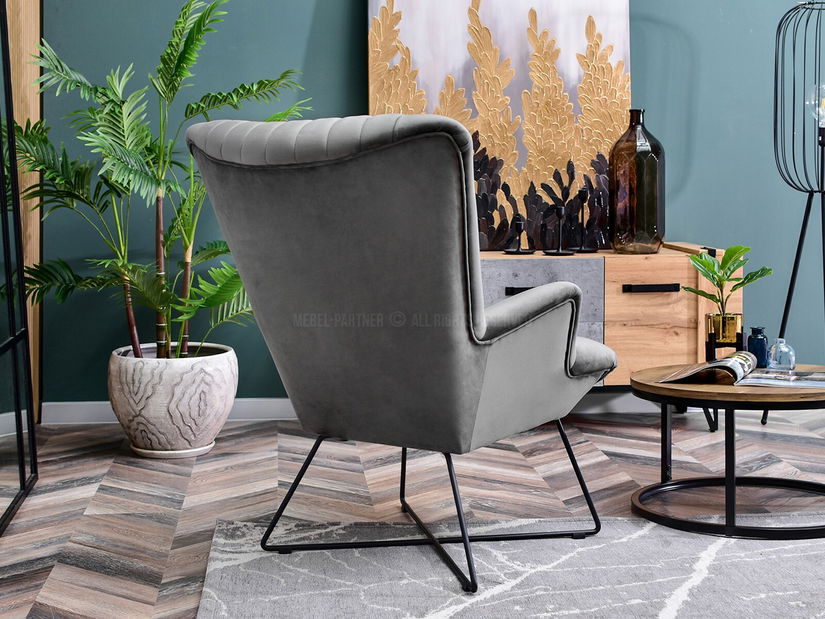 Fotoliu relax Nuttshell (gri + negru)