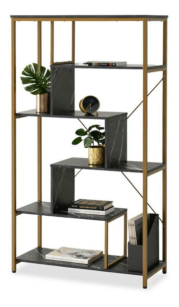 Raft Harp B (marmură neagră + auriu)