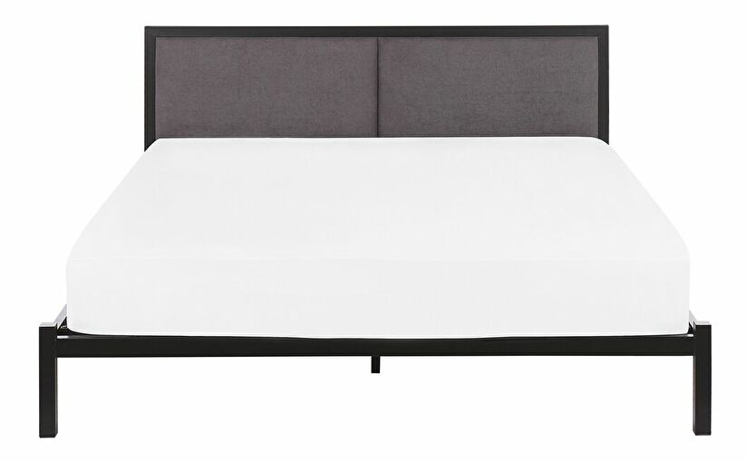 Manželská posteľ 160 cm CAMAR (s roštom) (čierna)