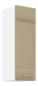 Dulap superior de bucătărie Lavera 30 G-90 1F (Cadru: alb + front: cappucino lucios)