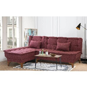 Kutna sofa na razvlačenje Syrma (crvena) (L)