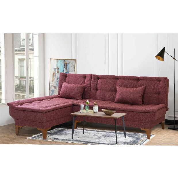 Kutna sofa na razvlačenje Syrma (crvena) (L)