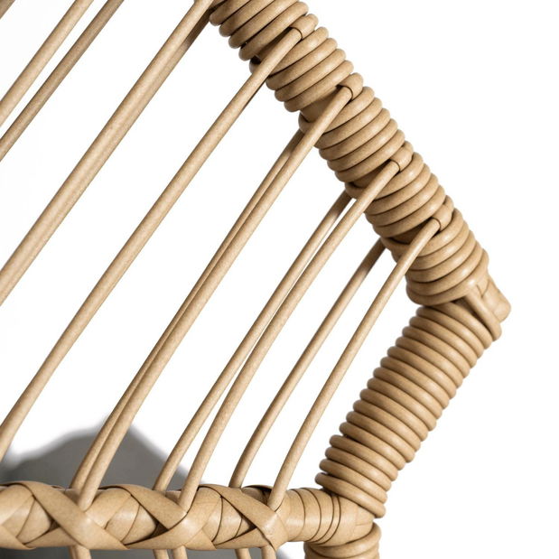 Vrtna fotelja s naslonom za noge Positivos (siva) 