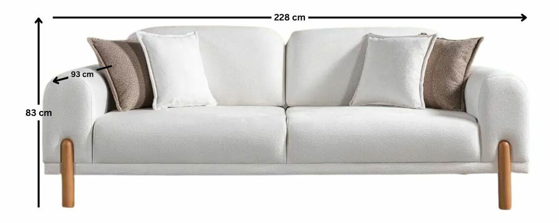 Rozkladacia pohovka Clasy (krémová)