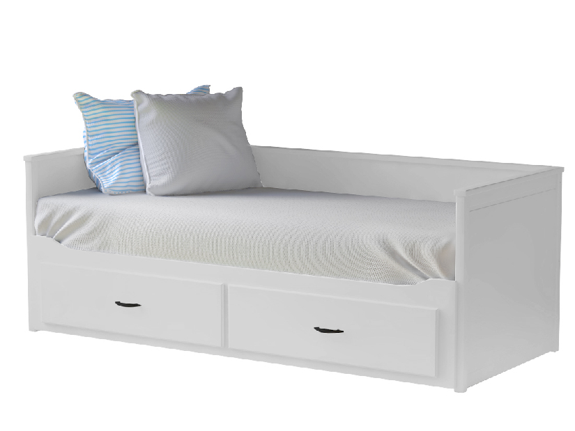 Szétnyitható ágy Daybed Comfort (ágyráccsal és tárhellyel) (fehér)