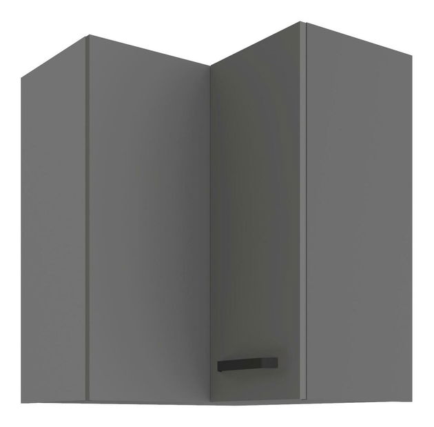 Dulap superior de bucătărie, de colț Nesia 60x60 GN-72 2F (90°) (Cadru: antracit + front: antracit)