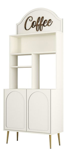 Konferenčný stolík Asir Lyna (krémová + zlatá)