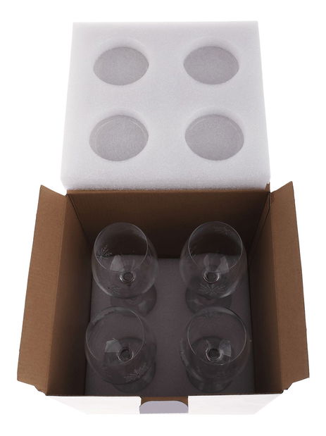 Set de 4 pahare de vin cu cristale 450ml Snouflek 