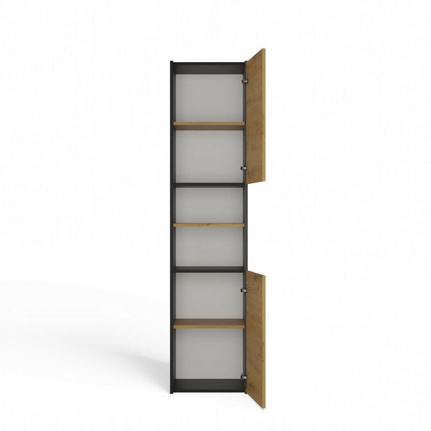 Kúpeľňová skrinka Samways 3 (antracit + dub artisan)