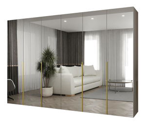 Ruhásszekrény 300 cm Alice 3 (kasmír + arany)
