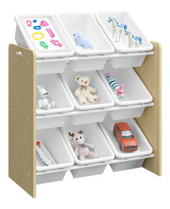 Organizér/regál na hračky Boin (prírodná + biela)