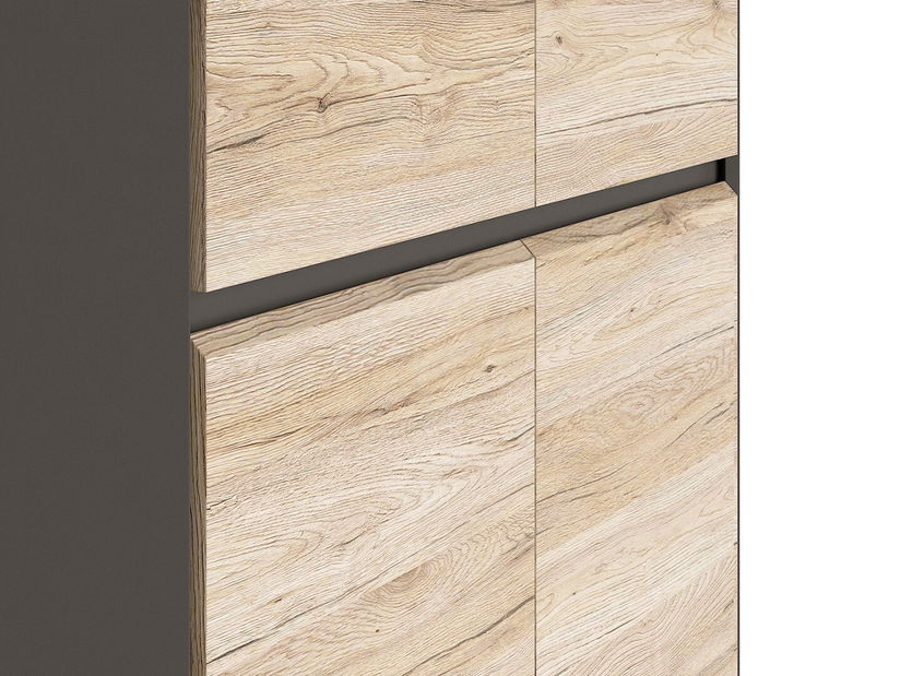 Rohová šatníková skriňa BRW Moden SZFN2D