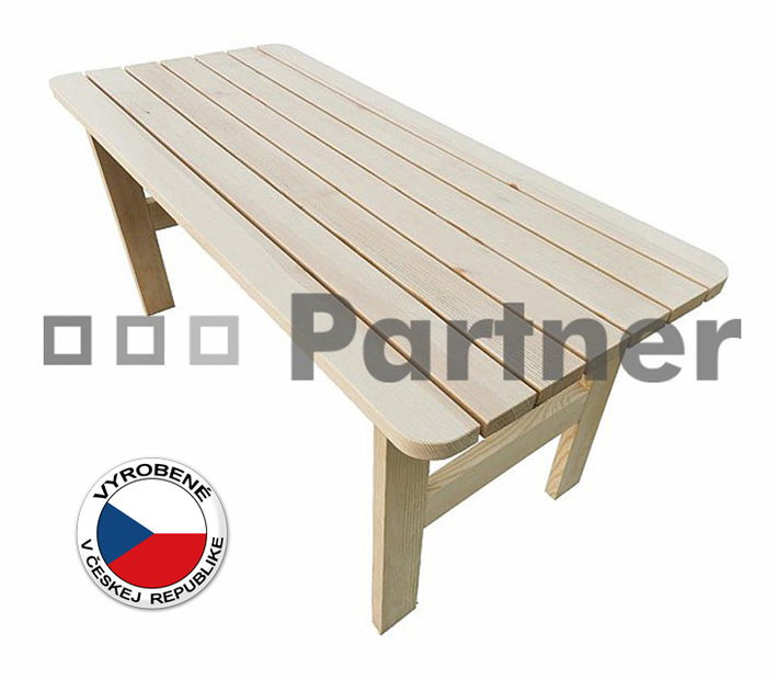 Záhradný stôl Borovica masív 02