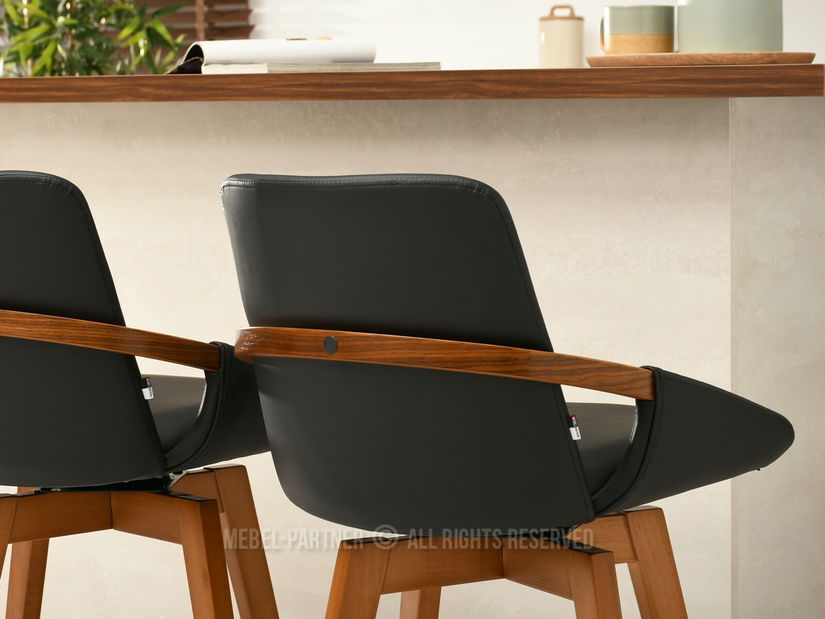 Scaun Heike (nuc închis + nuc)