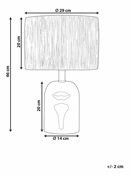 Asztali lámpa Jubza (fehér)