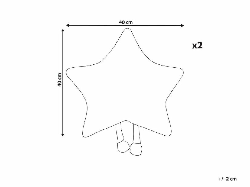 Set 2 buc perne decorative 40 x 40 cm Staff (alb)