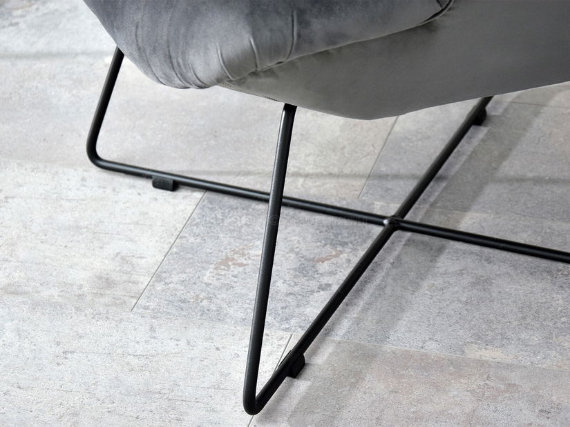 Fotoliu relax Nuttshell (grafit + negru)