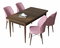 Jedálenský set Arpo (orech barokový + ružová) (pre 4 osoby)