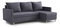 Rohová sedacia súprava Ronaldo (P) (tmavosivá)