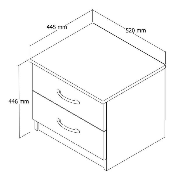 Nočný stolík Kedapi 2 (biela)