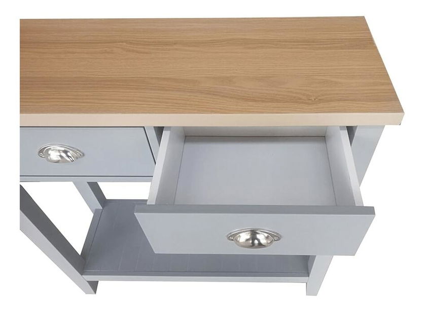 Măsuță consolă Freude (gri + deschis nuc)
