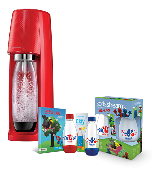 Predajná sada Sodastream SPIRIT RED + Žížaláci sada