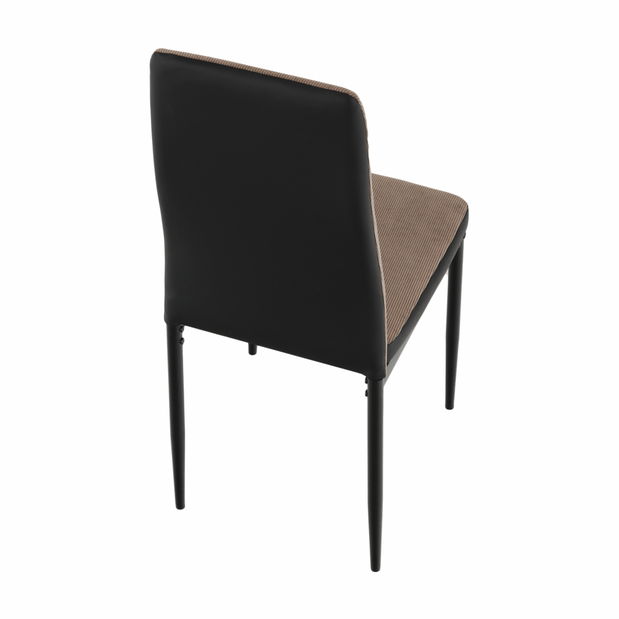 Scaun de sufragerie Enrico (maro deschis + negru) 