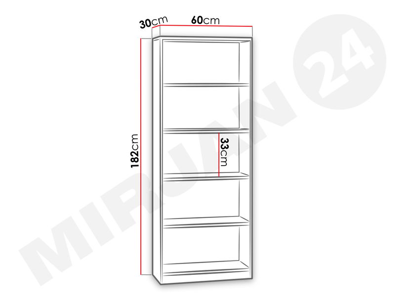 Regál Elestria -60cm (fekete)