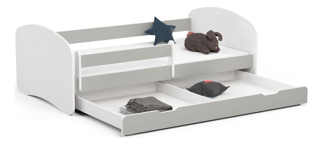 Pat pentru copii Pranshi III (Gri) (cu saltea)
