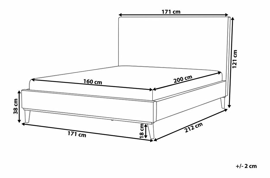 Manželská posteľ 160 cm BARON (s roštom) (zelená)