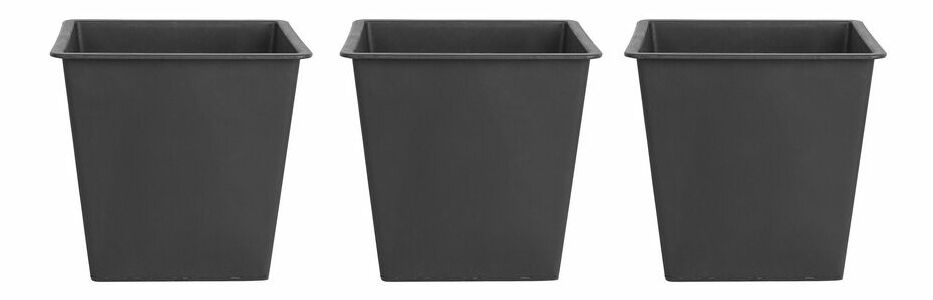 Set 3 ks. vložiek do kvetináčov ERANTHA 34 cm (plast) (čierna)
