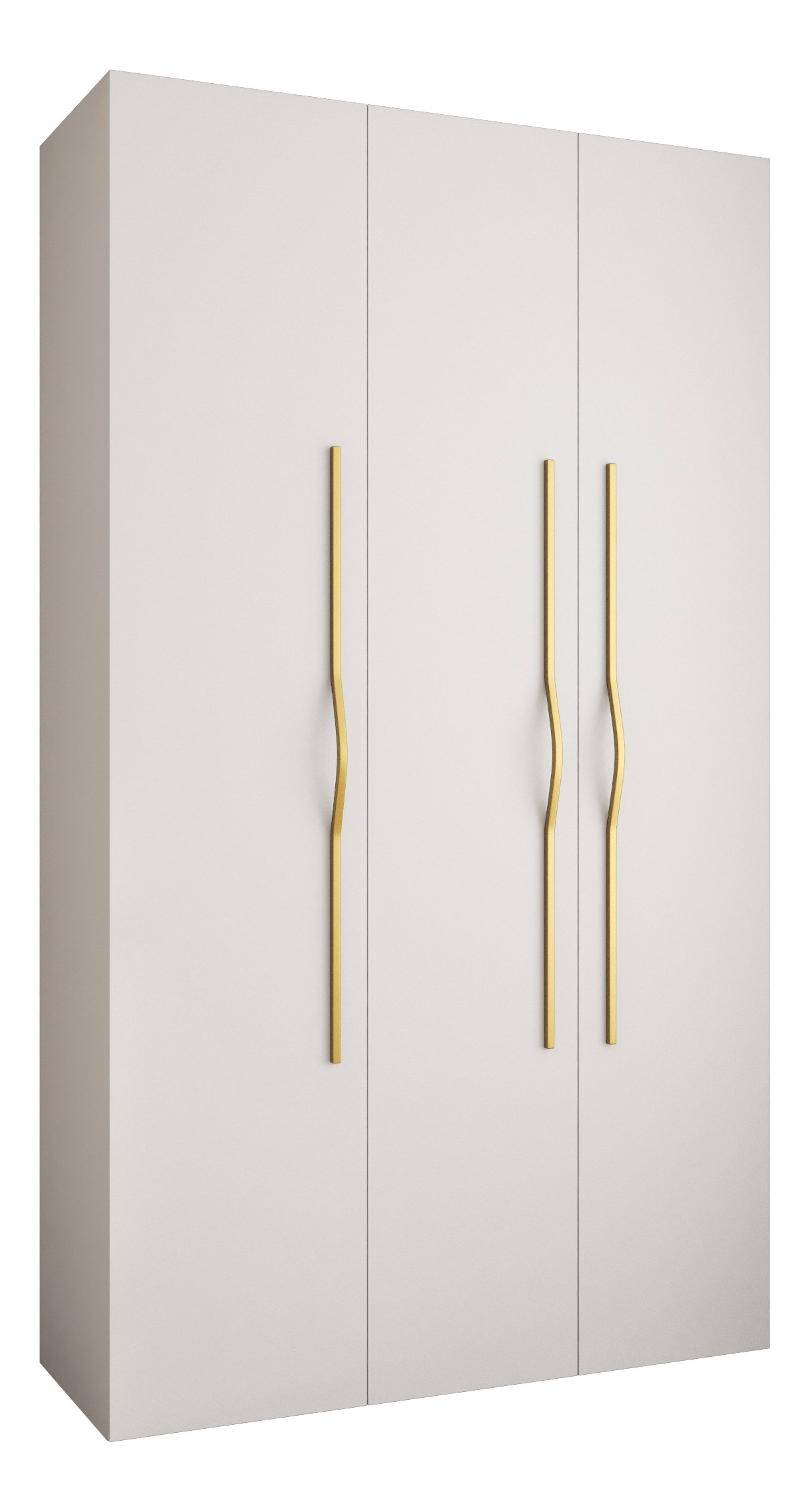 Ormar za garderobu 140 cm Carmela 40-2 (bijela + zlatna)