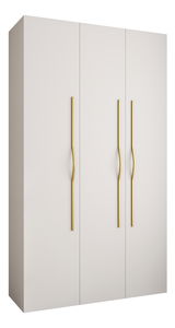 Dulap de haine 140 cm Carmela 40-2 (alb + Auriu)