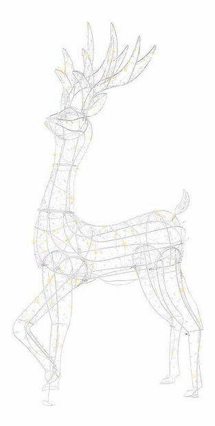 Decorație de exterior ren Hale (argintiu) (cu iluminat)