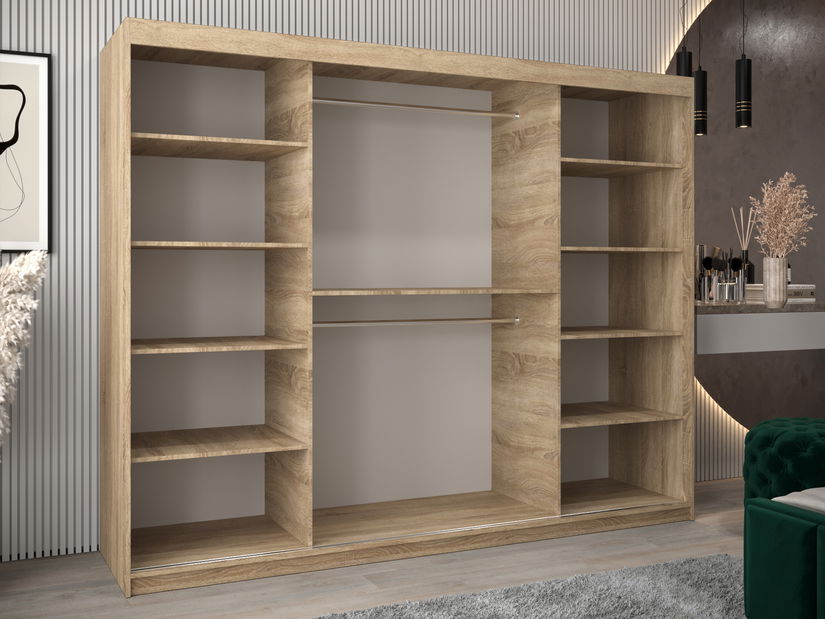 Dulap de haine 250 cm Eclipse (Stejar sonoma + Stejar sonoma)