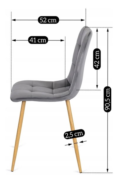 Blagovaonska stolica Ceasar 3 (siva) 