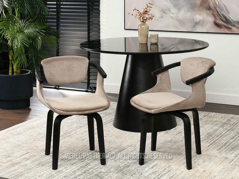 Stolička Max K (béžová + čierna)