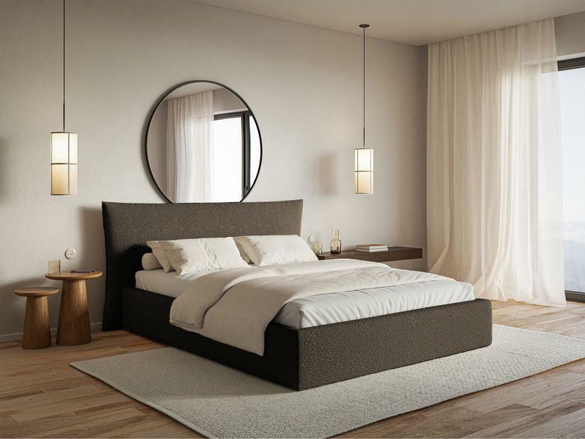 Manželská posteľ 180 cm Swiftie 180 (béžová + čierna)