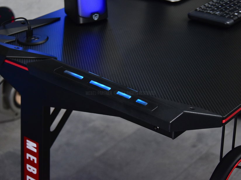 Masă PC Matts Led (negru)