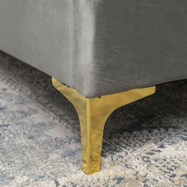 Bračni krevet 140 cm Malasia (siva) (s podnicom)