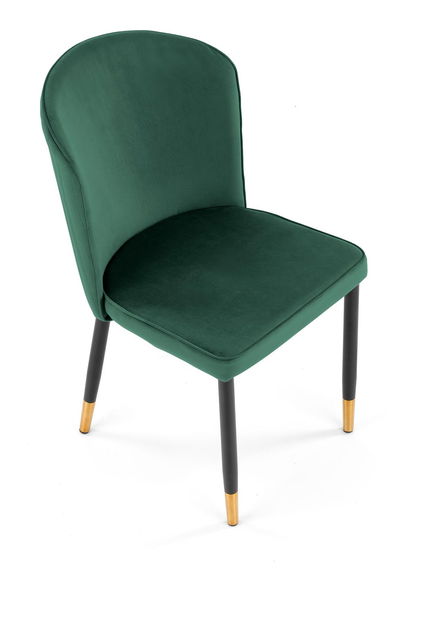 Scaun de sufragerie Krakury (verde închis + negru + auriu)