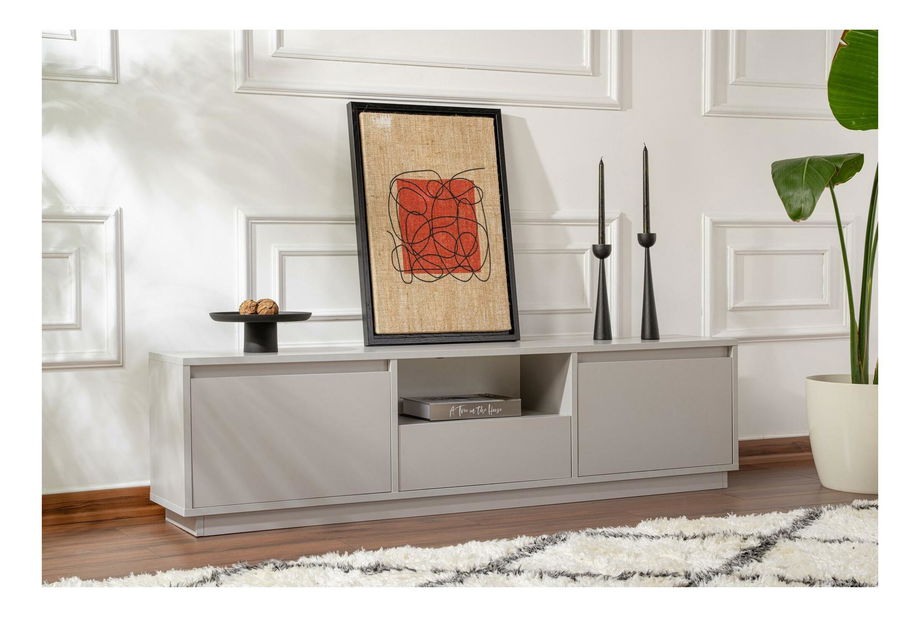 Masă TV/Dulap Vangarella (gri)