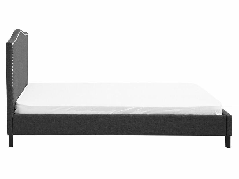 Manželská posteľ 160 cm MONTHY (s roštom a LED osvetlením) (tmavosivá)