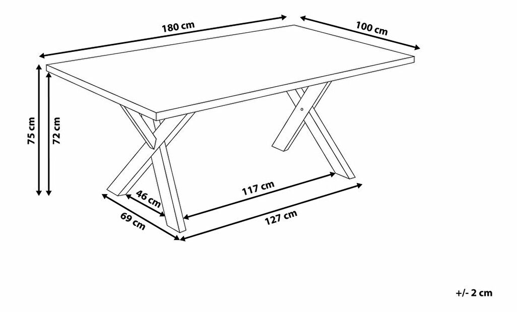 Jedálenský stôl Lupla (pre 8 osôb) (čierna)