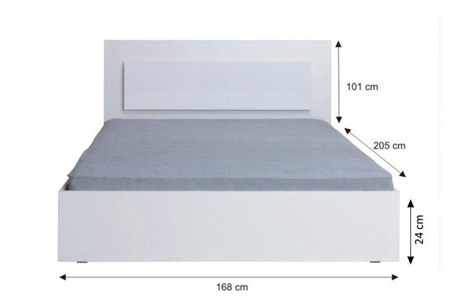 Franciaágy 160 cm Asiena S1-31 (világítással) 