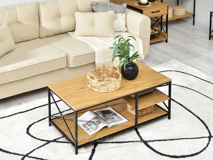 Măsuță de cafea Jukky Stol (stejar + negru)