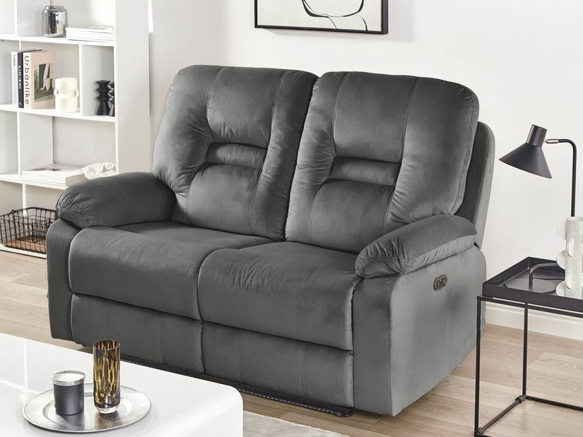 Pohovka dvojsedačka Bev (sivá) (s USB portom)