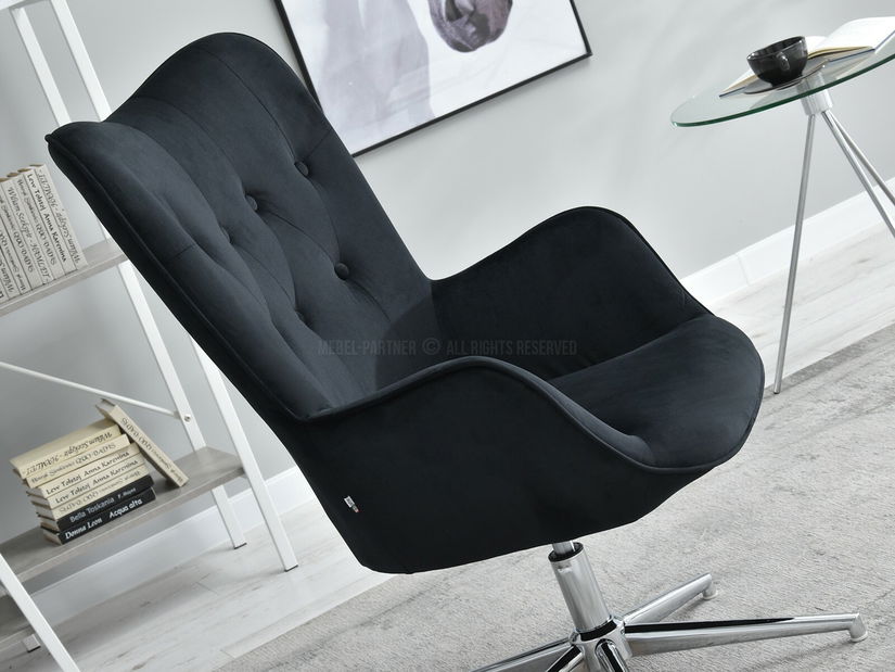 Fotoliu Truni (negru + crom)