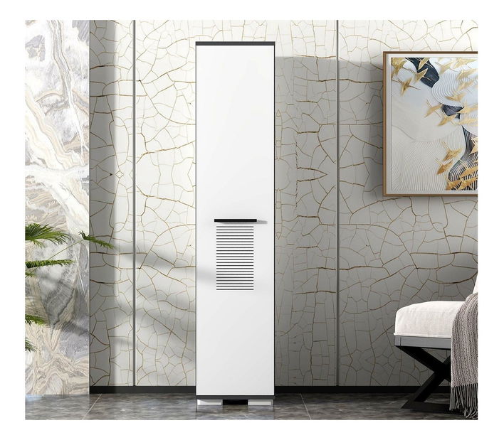 Policová skriňa Vipapo 9 (antracit + biela) 