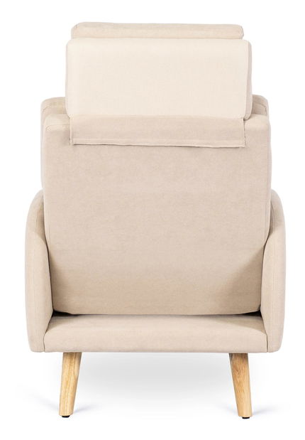 Fotoliu reglabil Hondurenas (bej) (cu taburete)